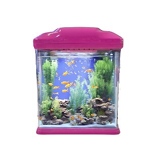 SKRw AQUARIO B-226L BOMBA, ILUMINAÇÃO, FILTRAGEM 26X19X32 12LT ROSA