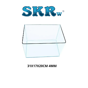 SKRw AQUARIO CANTO CURVO RETANGULAR 31X17X20CM 4MM