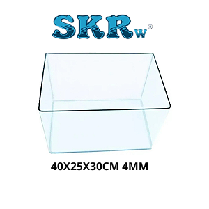 SKRw AQUARIO CANTO CURVO RETANGULAR 40X25X30CM 4MM