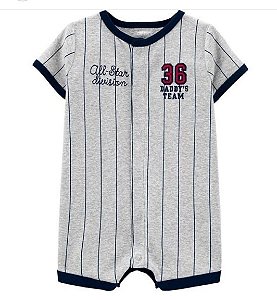 Romper Carters cinza All Star com listras, menino