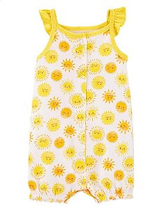 Romper Carters regatinha amarelo com solzinhos, menina