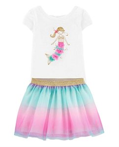 Conjunto Carters sereia (body e saia de tutu)
