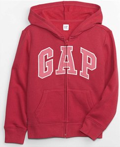 Moletom GAP rosa chock com logo rosa