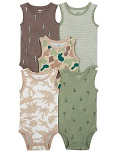 Kit body regata Carter's camuflado Nova Coleção