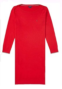 Vestido tricô Tommy Hilfiger Vermelho GG
