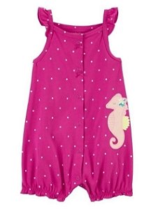 Romper Carters cavalo marinho rosa Nova Coleção