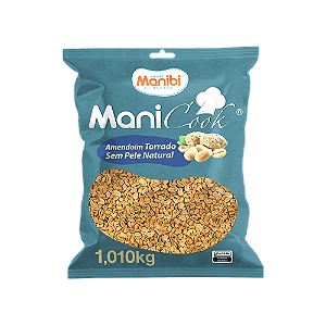 Amendoim Torrado Sem Pele Sem Sal Natural 1kg Manicook