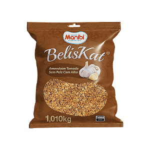 Amendoim Torrado Sem Pele Temperado Alho 1kg Beliskat