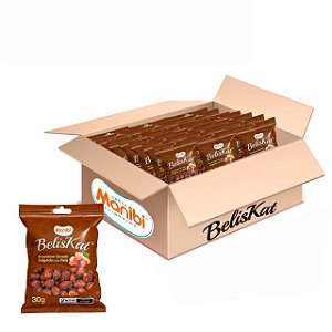 Kit 80x Amendoim Beliskat Salgado Com Pele 30g
