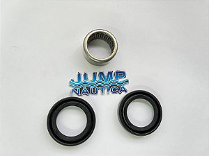 ROLAMENTO AGULHA EIXO HELICE YAMAHA 15 FM DM 15 GM + RETENTOR KIT