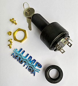 CHAVE IGNIÇAO JOHNSON 6 PINO 12 V COM AFOGADOR NA CHAVE