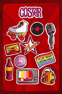 Cartela de Adesivos Retrô - CoST4R