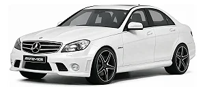 Miniatura Mercedes Benz C63 Amg 2007 Branco 1:18 Gt Spirit