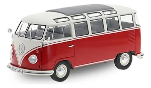 Volkswagen Kombi T1 Samba 1962 Vermelho 1:18 Solido