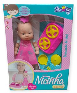 Boneca Nicinha Mini Chef Com Acessórios Brinquedo Infantil U / UNICA
