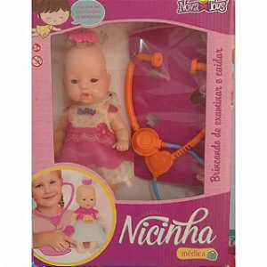 Boneca Infantil Nicinha Médica Com Acessórios U
