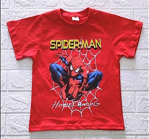 Camiseta Infantil Menino Estampa Personagem Homem Aranha a mais vendida