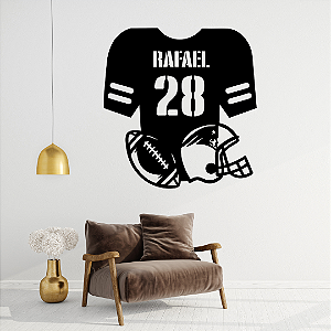 Camisa de Futebol Americano Personalizada Nome e Número