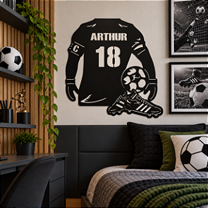 Camisa de Futebol Chuteiras Personalizada Nome e Número