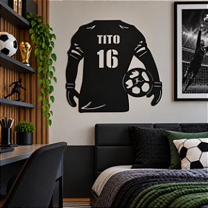 Camisa de Goleiro Bola Personalizada Nome e Número