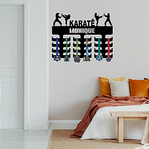 Porta Medalhas Karatê Feminino com Nome