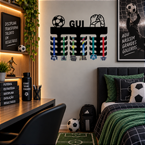Porta Medalhas Luva Goleiro com Nome