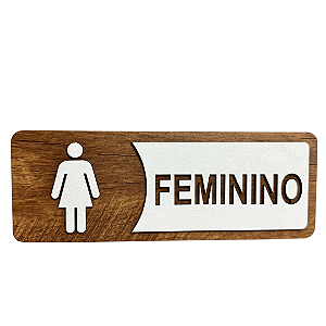 Placa de Sinalização Indicativa - Banheiro Feminino