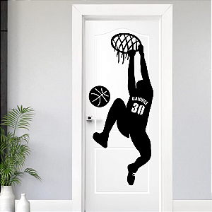 Jogador Basquete Enterrada Personalizada Nome e Número