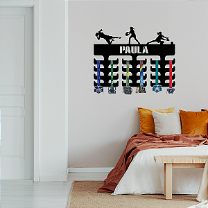 Porta Medalhas Goleira Feminino com Nome