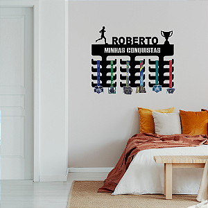 Porta Medalhas Corrida Troféu Masculino com Nome