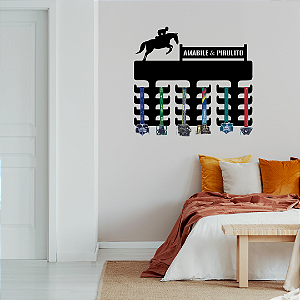 Porta Medalhas Hipismo com Nome