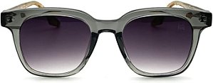 Óculos de Sol Quadrado Premium Maya Olinda + Case (Cinza Onça)