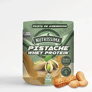PASTA DE AMENDOIM COM PISTACHE 600GR - NUTRISSIMA