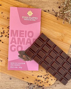 Barra de Chocolate Meio Amargo 90g