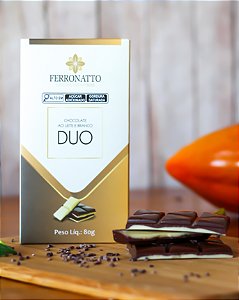 Barra Duo - Chocolate ao Leite e Branco 80g