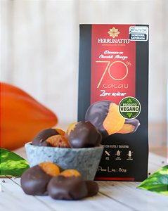 Damasco Chocolate 70% cacau Zero Açúcar 80g