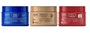 Kit Cronograma Banho de Verniz + Marula + SOS Máscara 300g