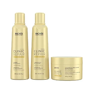 Richeé Clinic Repair Kit – Shampoo + Condicionador + Máscara