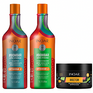 Kit Bombar Inoar + máscara 250g Doctor nutrição (3produtos)