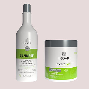 Shampoo Hidratante Inoar Cicatrifios 1L e máscara 500g