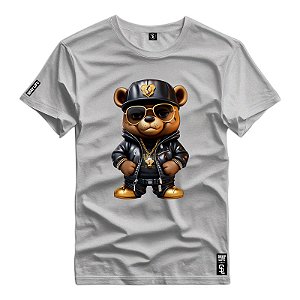 Camiseta Premium Estampa Urso Gangster - 3190