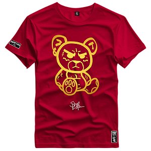 Camiseta Premium Estampa Urso Dourado - 2168