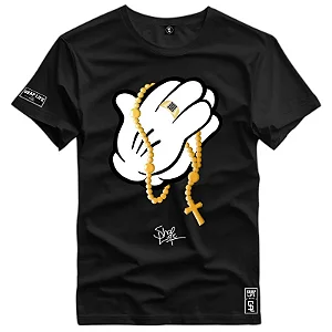Camiseta Premium Estampa Mãos Mickey - 2635