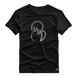 Camiseta Boldfire Estampa Logo Frontal Cinza Degradê - 13BF