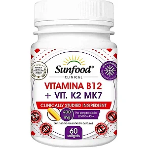 Vitamina B12 + Vitamina K2 Mk7 Sunfood 60 Caps
