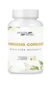 GINSENG KOREANO 120CÁPS 500MG - Biolive