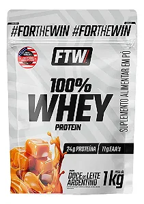 Whey Protein 100% Concentrado Refil 1kg Sabor Doce De Leite Argentino - FTW