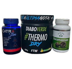 KIT QUEIMA BACON / CATRA-SLIM + THERMO DRY + GLUCOMANNAN