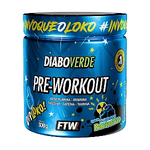 Diabo Verde #Pre-Workout Dip Loko! 300g Sabor Blueberry Radioativo