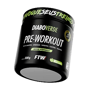 Diabo Verde #Pre-Workout 300g Sabor Maçã Verde